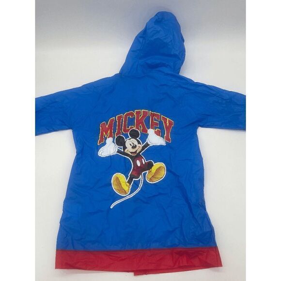 Disney Mickey Mouse Kids Rain Jacket Hooded Snap on Unisex Sz M* - Picture 5 of 6